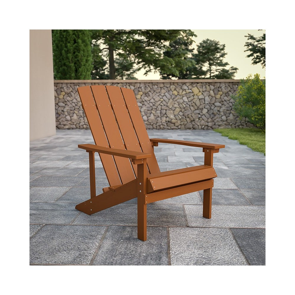 Charlestown All-Weather Adirondack Chair in Teak Faux Wood