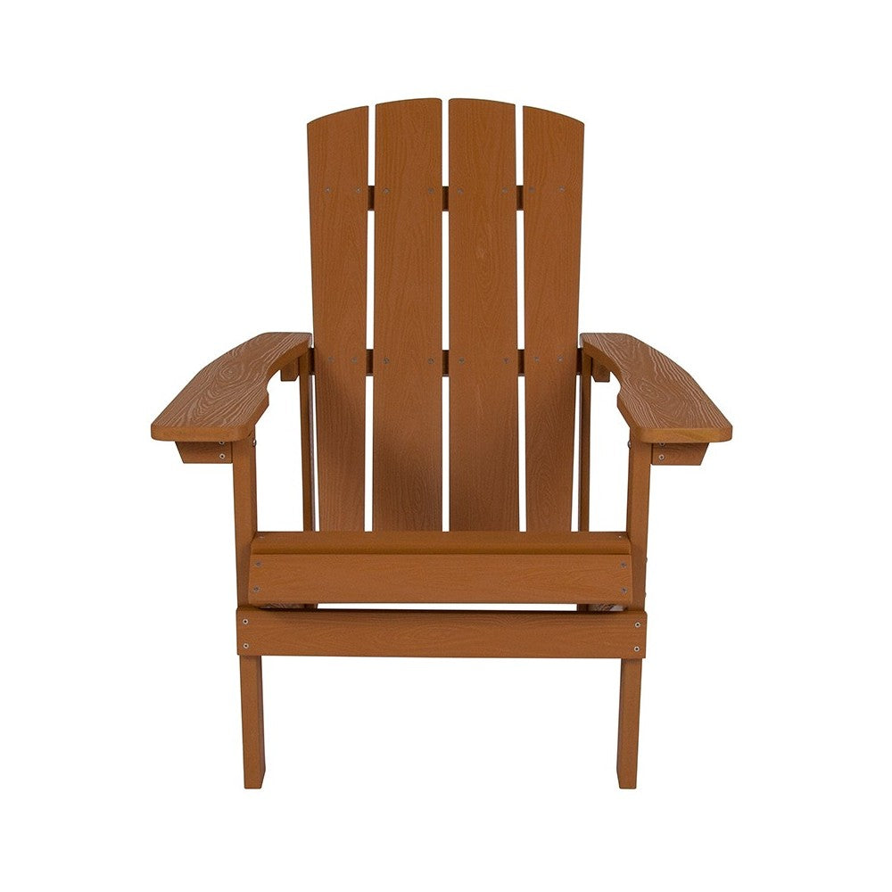 Charlestown All-Weather Adirondack Chair in Teak Faux Wood