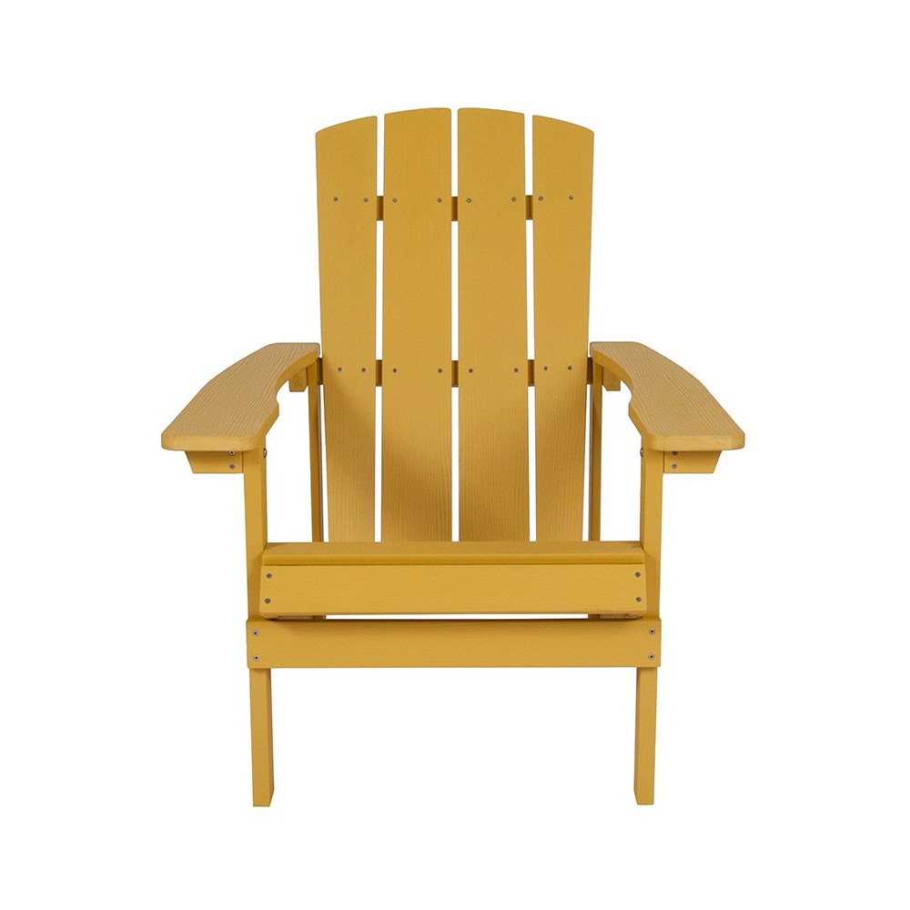 Charlestown All-Weather Adirondack Chair in Yellow Faux Wood