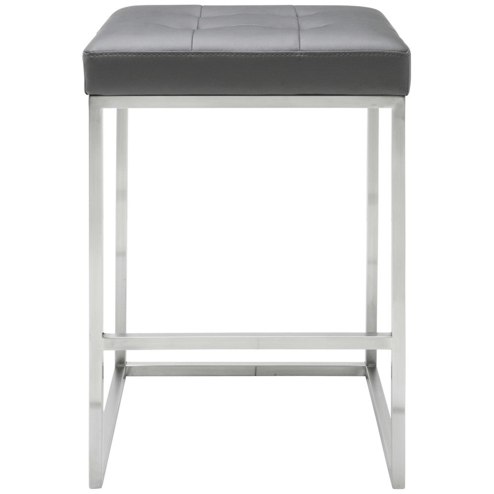 Chi Gray Naugahyde Counter Stool