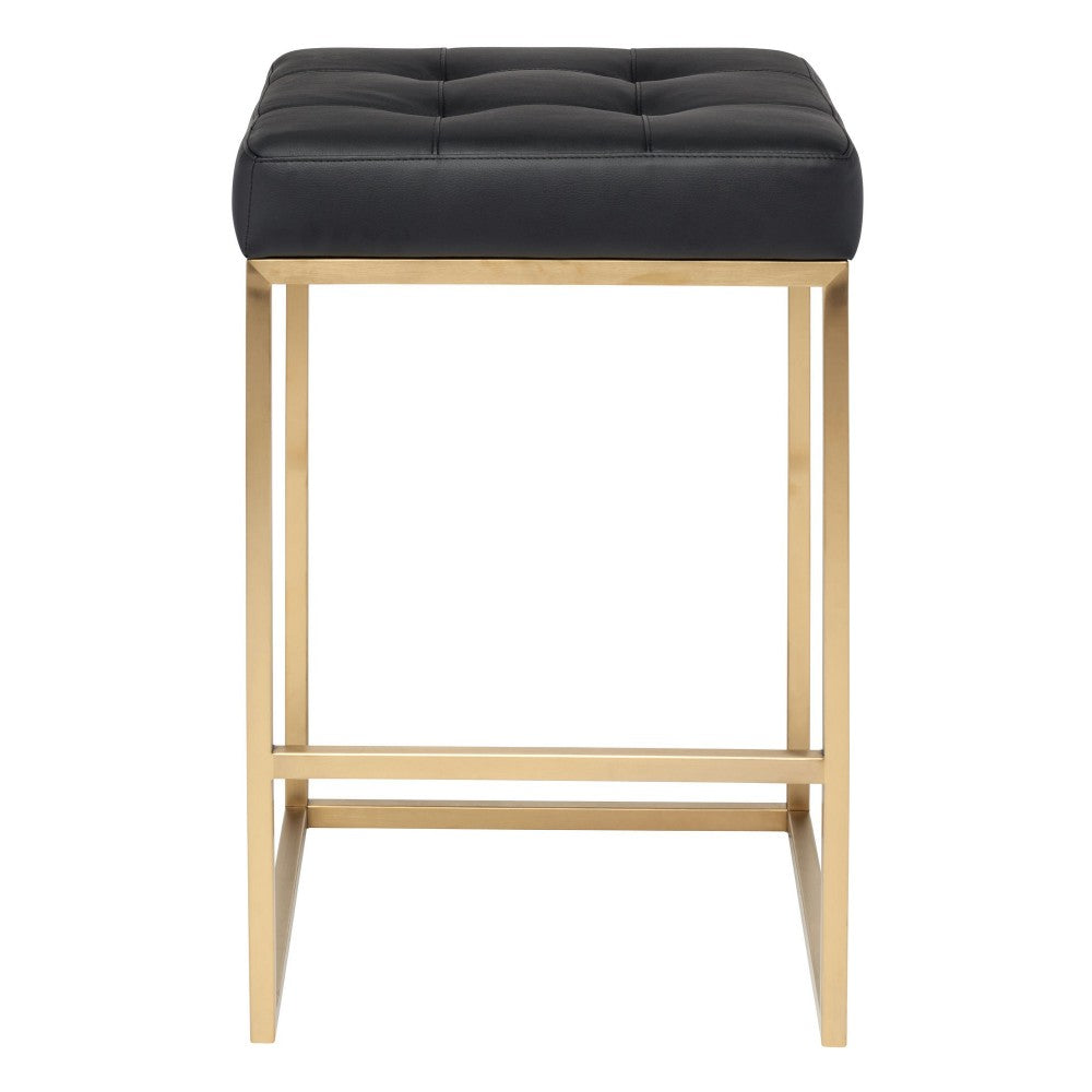 Chi Black Naugahyde Counter Stool, HGMM153