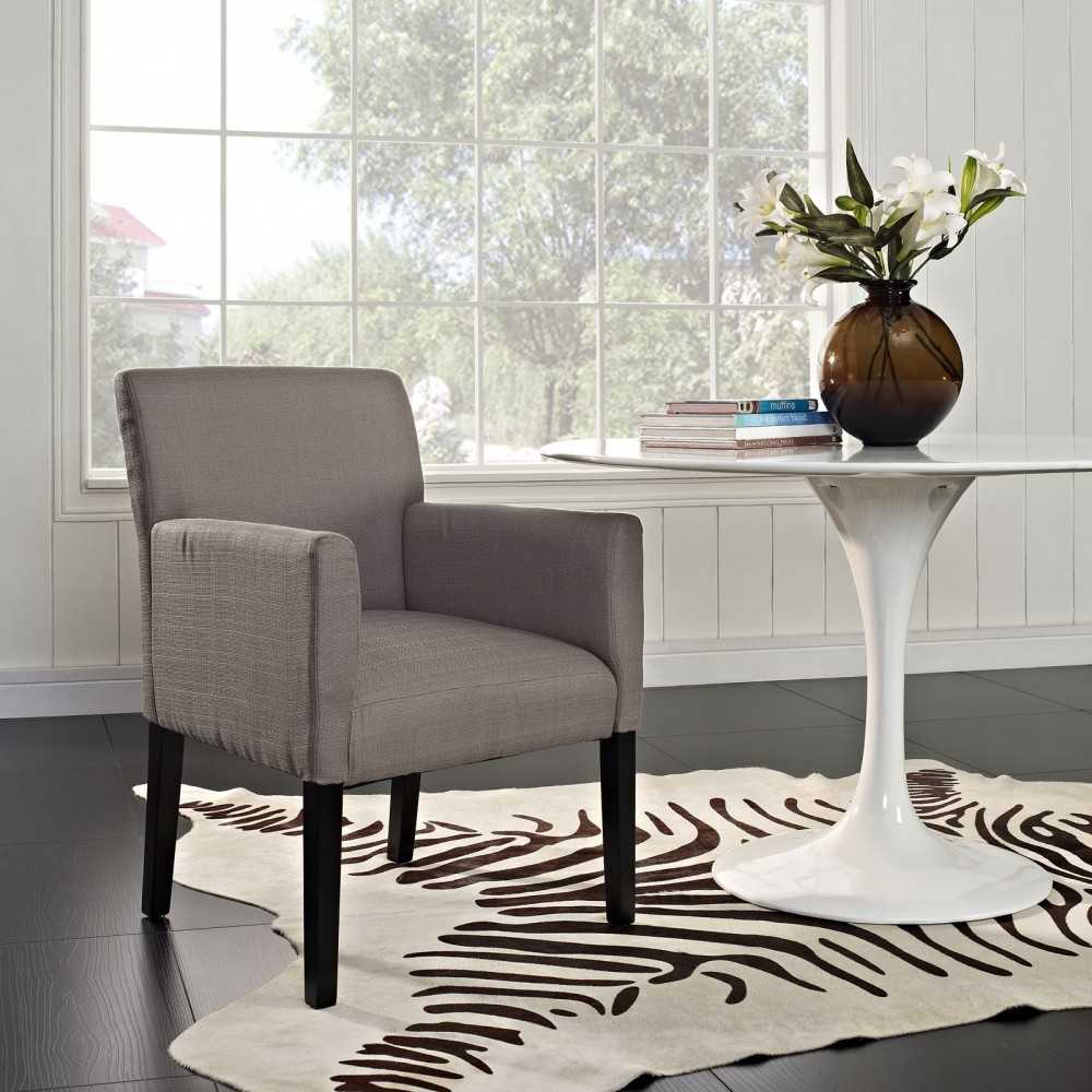 Chloe Upholstered Fabric Armchair, Gray
