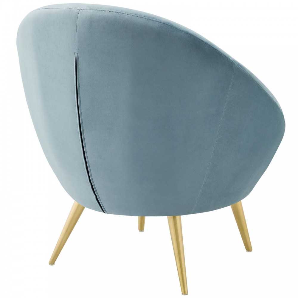 Circuit Performance Velvet Accent Chair, Light Blue