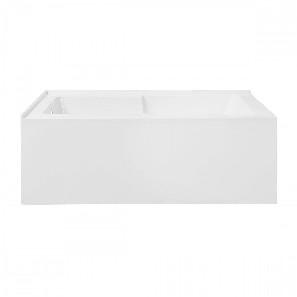 Claire 60" x 32" Left-Hand Drain Drain Alcove Tub with Corner Apron