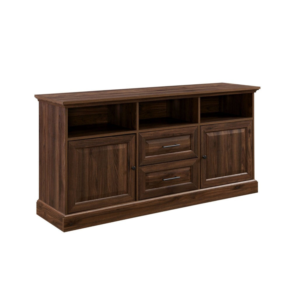 Classic Beveled Door TV Stand for TVs up to 65" - Dark Walnut