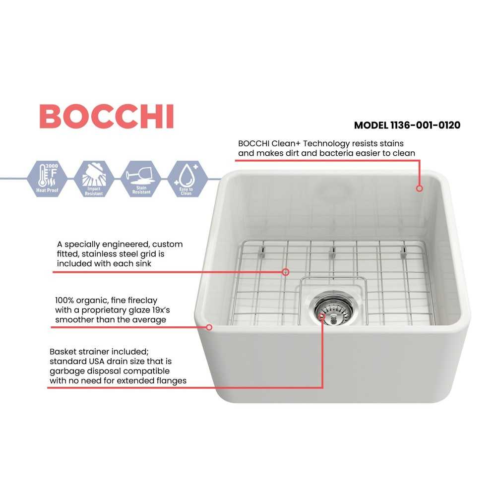 Classico Farmhouse Apron Front Fireclay 20 in. Single Bowl Kitchen Sink with Protective Bottom Grid and Strainer in White