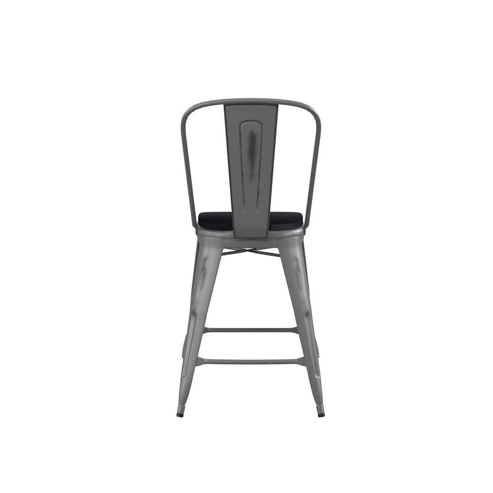 Clear Coat 24" Stool-BK Seat