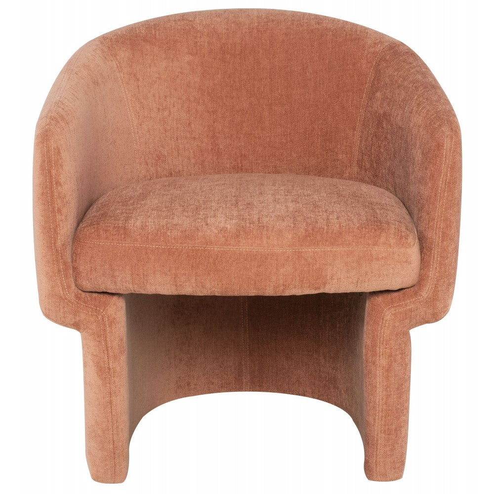 Clementine Nectarine Fabric Single Seat Sofa