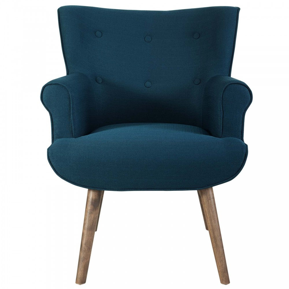 Cloud Upholstered Armchair, White, EEI-2941-AZU