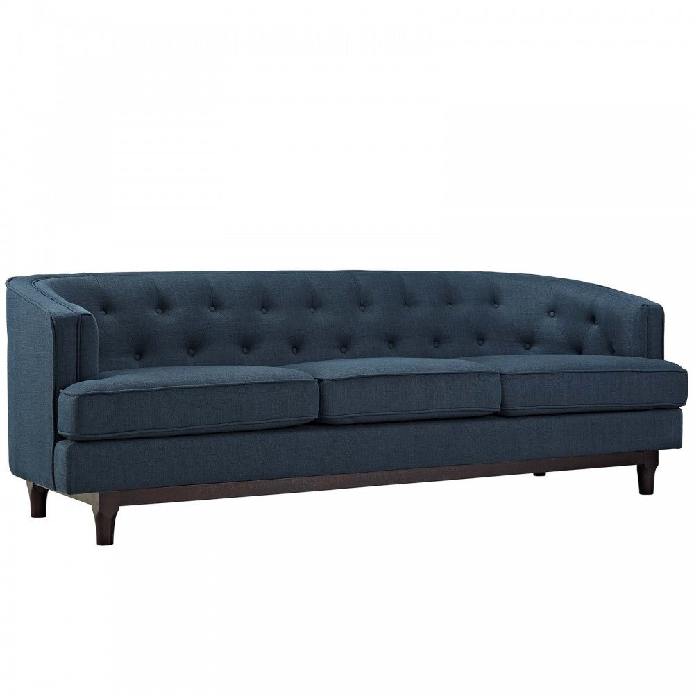 Coast Upholstered Fabric Sofa, Azure