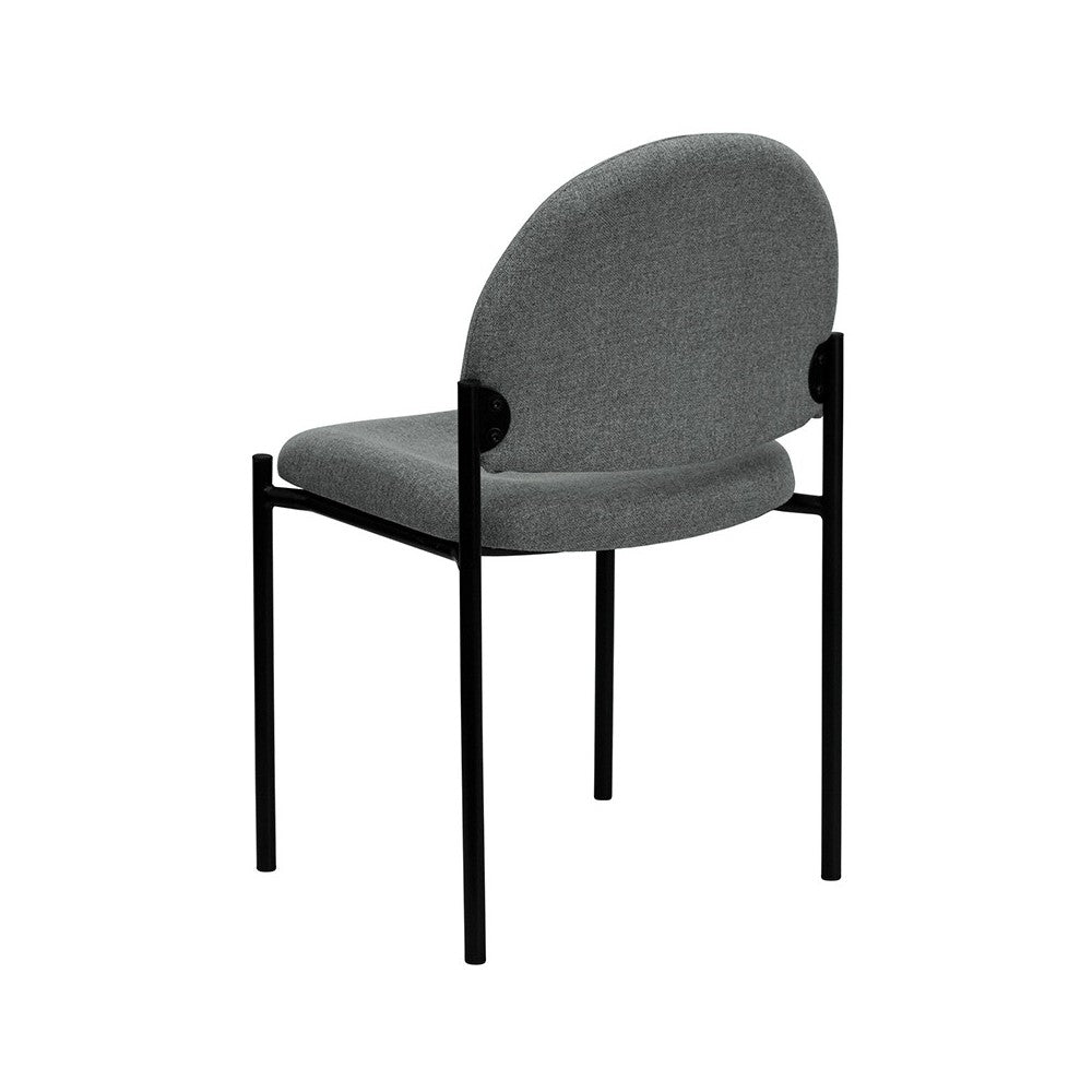 Comfort Gray Fabric Stackable Steel Side Reception Chair