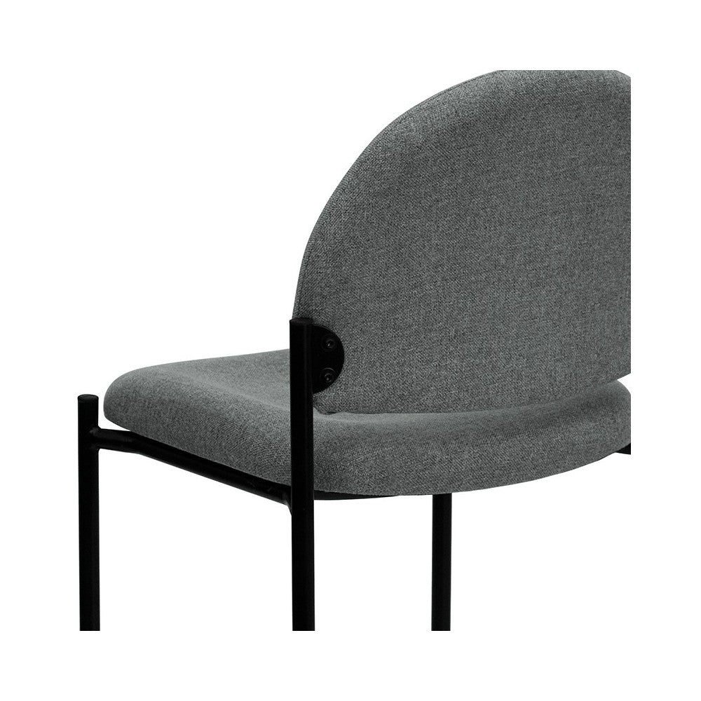 Comfort Gray Fabric Stackable Steel Side Reception Chair