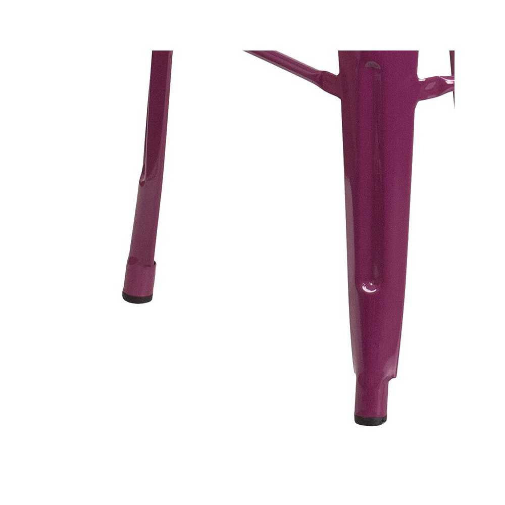 Commercial Grade 30" High Backless Purple Indoor-Outdoor Barstool