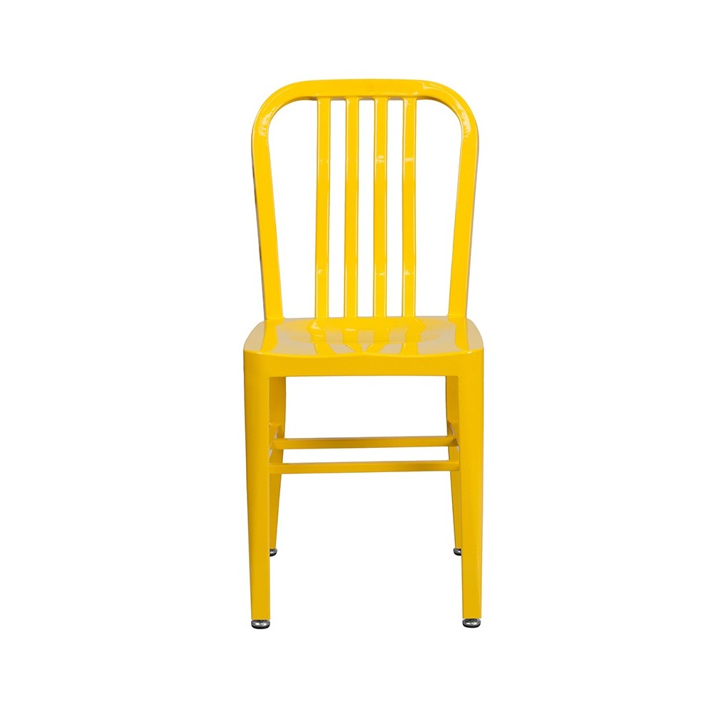 Commercial Grade Yellow Metal Indoor-Outdoor Chair