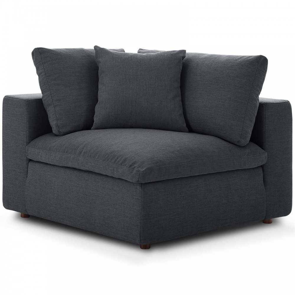 Commix Down Filled Overstuffed 6 Piece Sectional Sofa Set, Gray, EEI-3361-GRY
