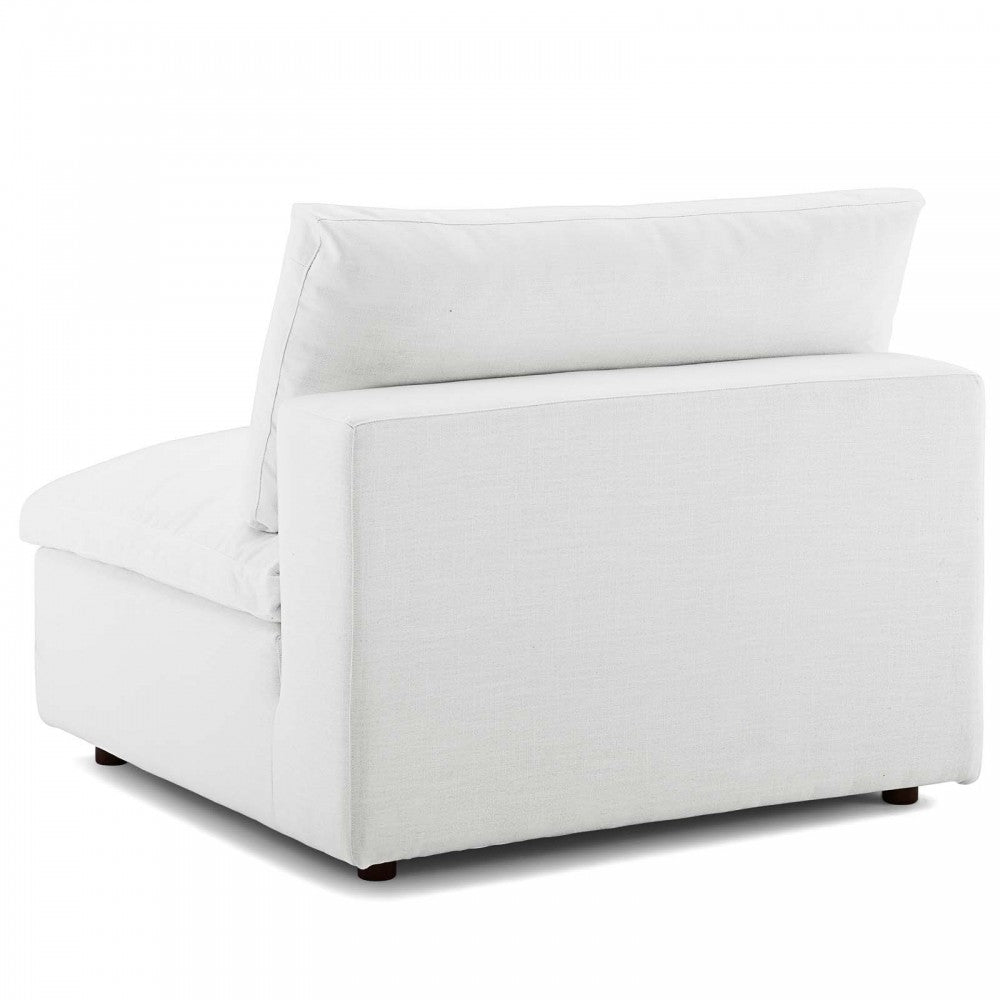 Commix Down Filled Overstuffed 6 Piece Sectional Sofa Set, White, EEI-3361-WHI