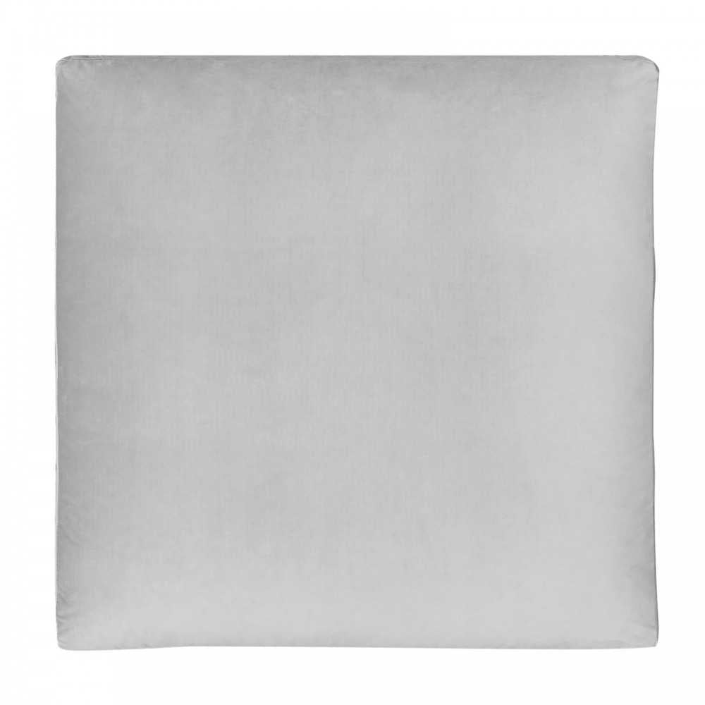 Commix Down Filled Overstuffed Performance Velvet Ottoman, Light Gray