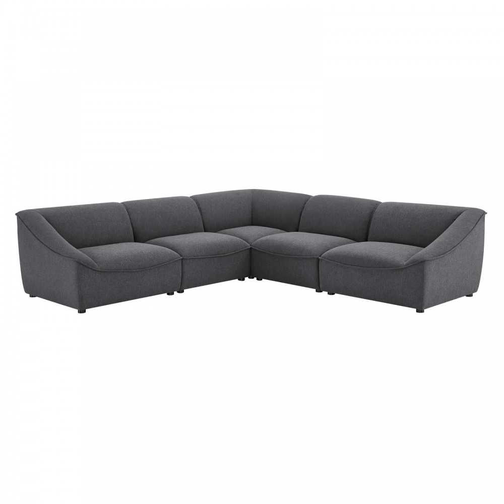 Comprise 5-Piece Sectional Sofa, Charcoal