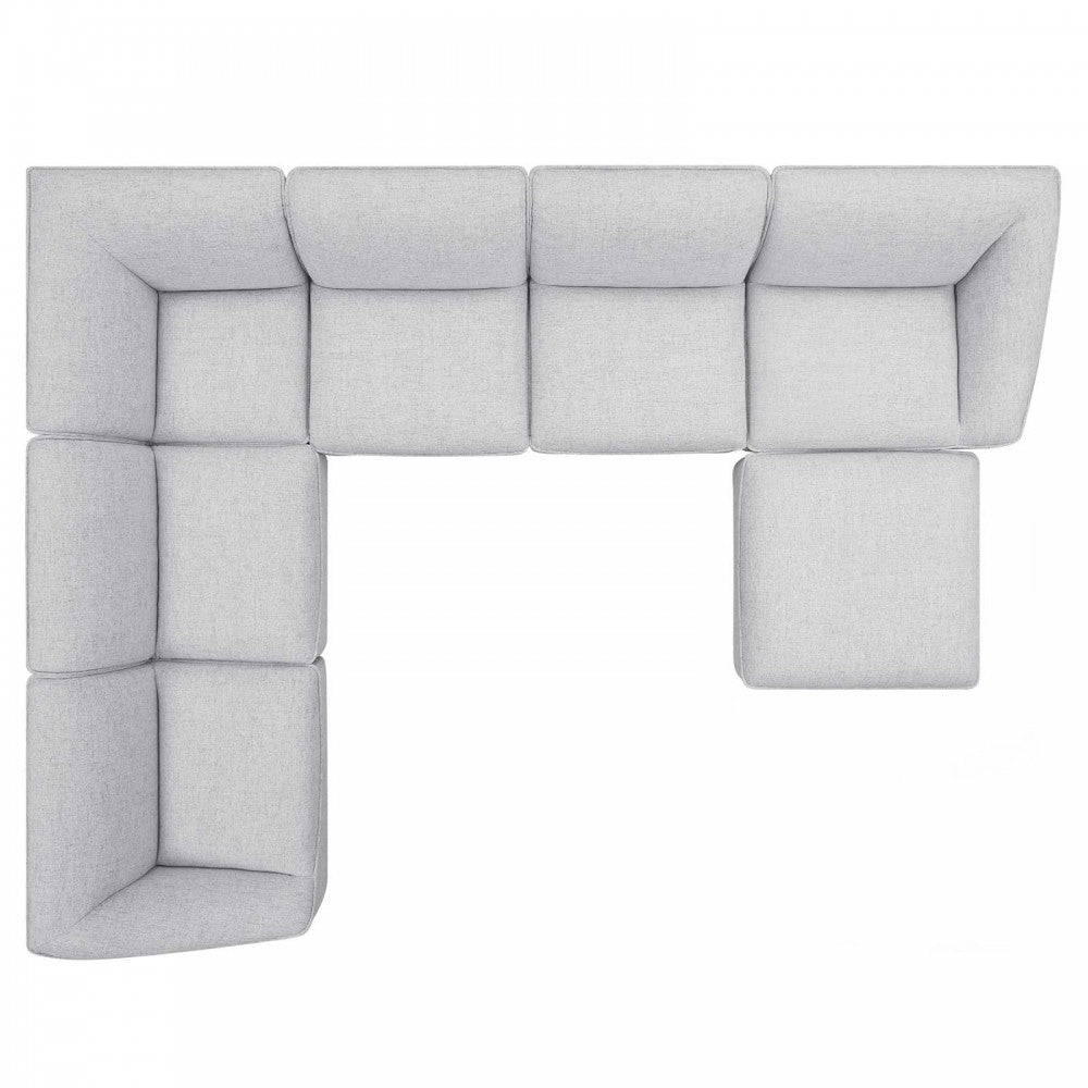 Comprise 7-Piece Sectional Sofa, Light Gray