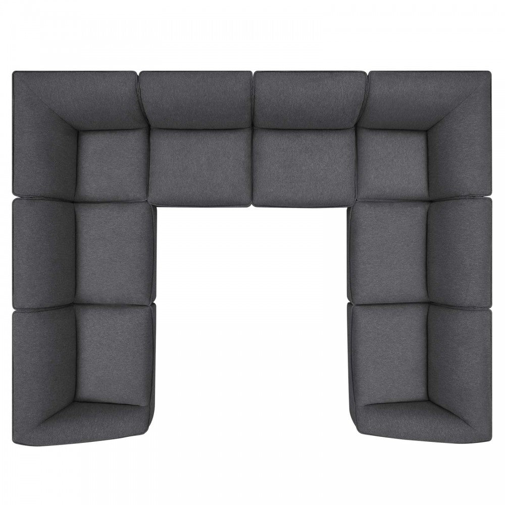 Comprise 8-Piece Sectional Sofa, Charcoal