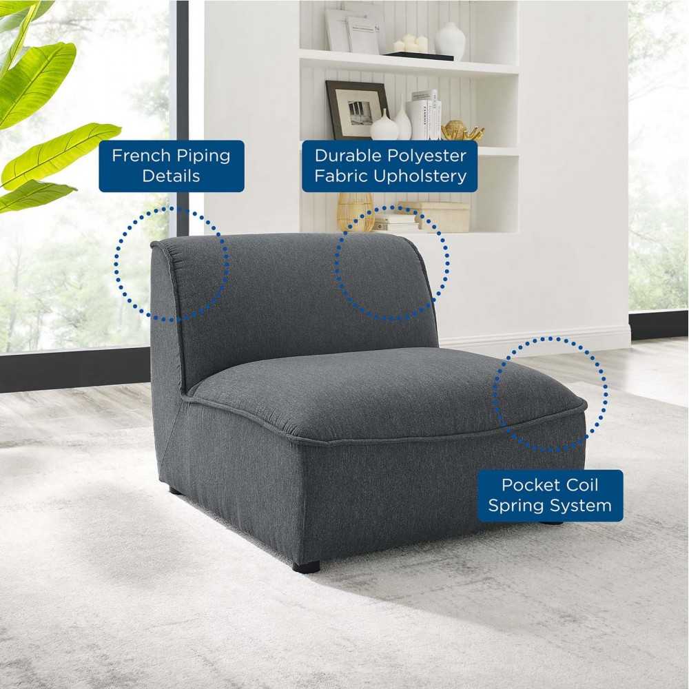 Comprise Armless Chair, Charcoal