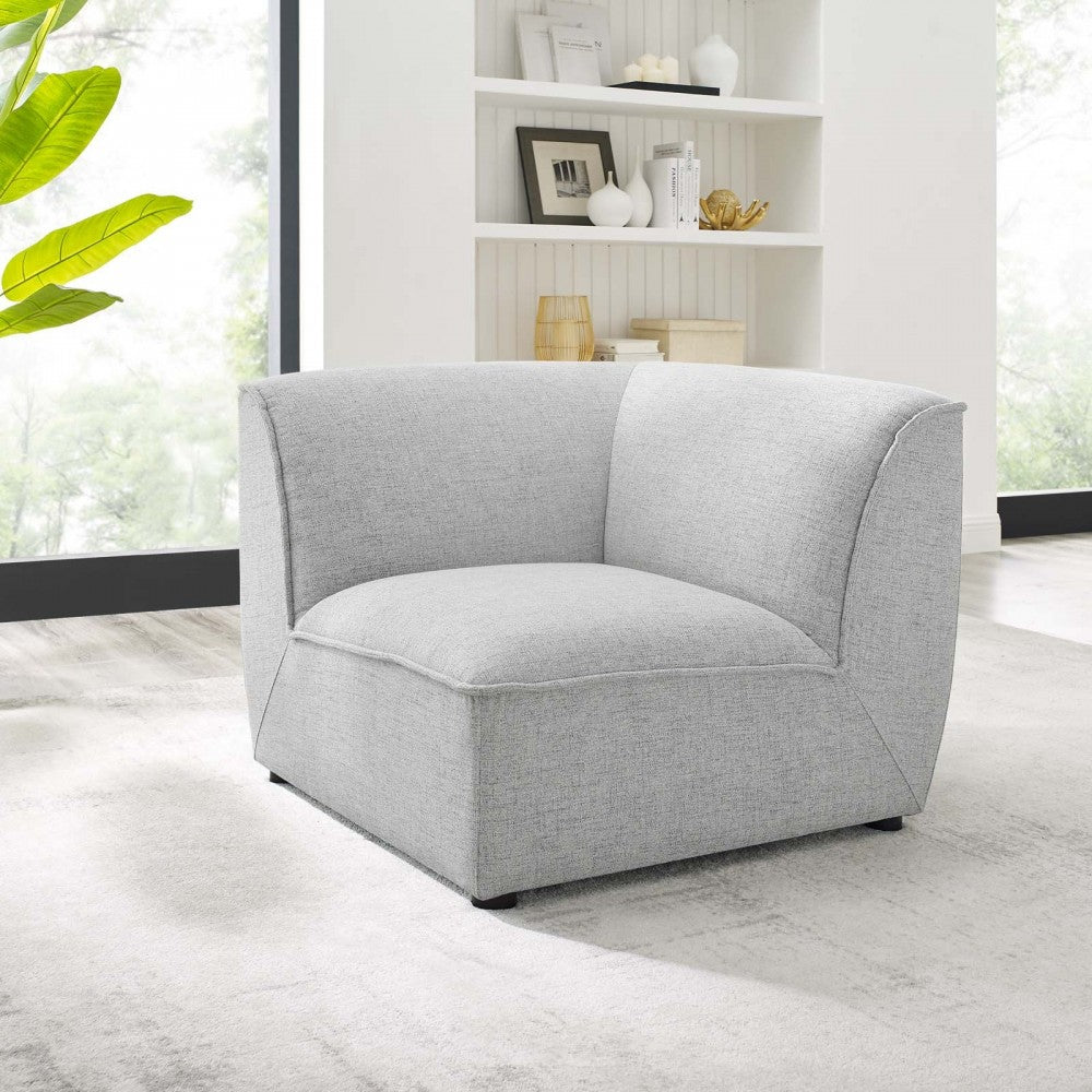 Comprise Corner Sectional Sofa Chair, Light Gray