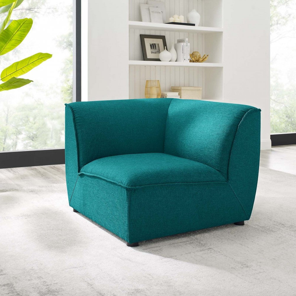 Comprise Corner Sectional Sofa Chair, Teal