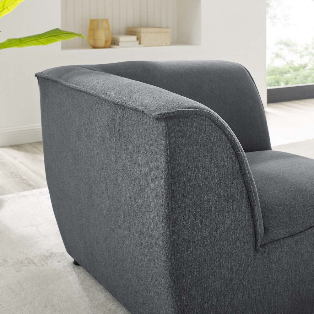 Comprise Corner Sectional Sofa Chair, Charcoal