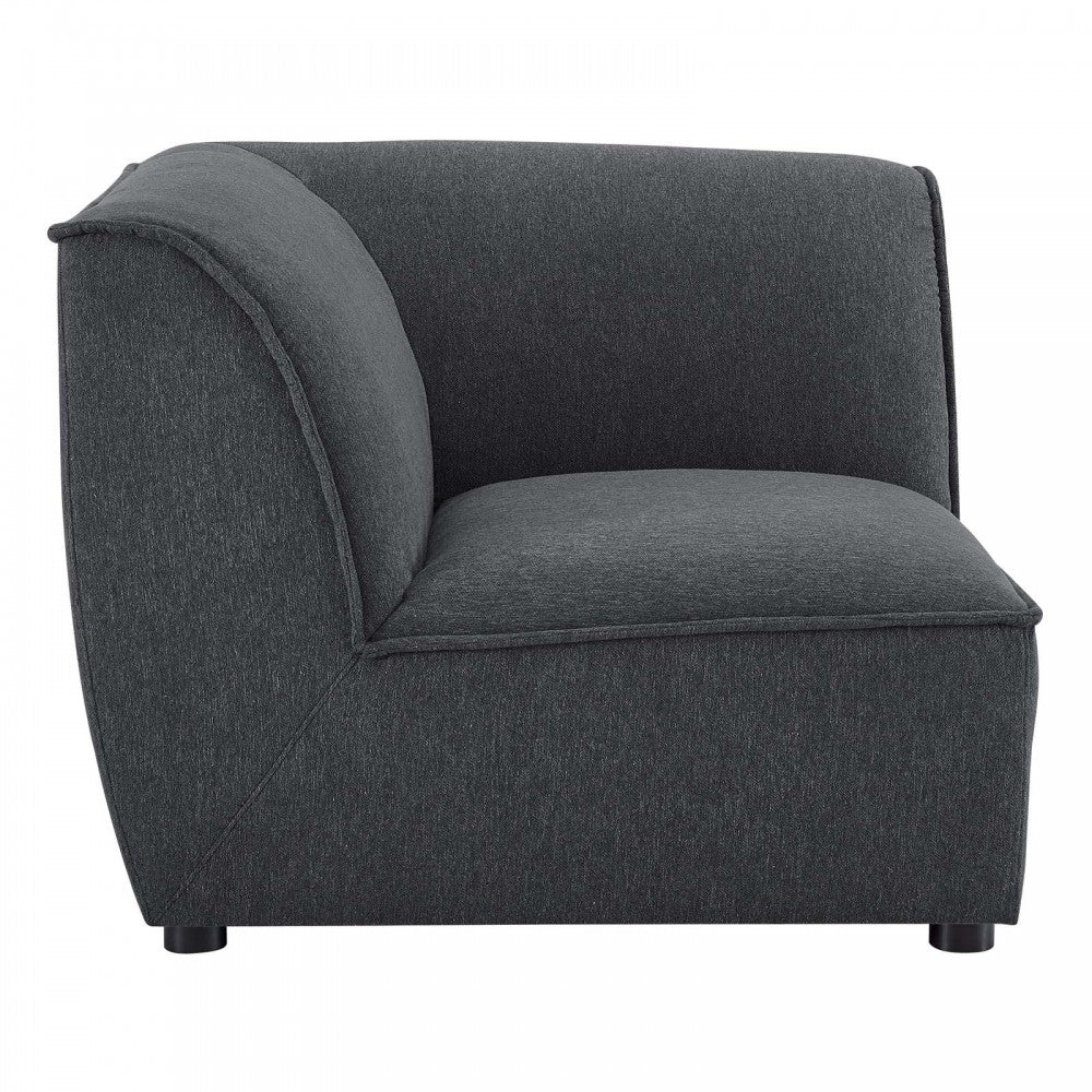 Comprise Corner Sectional Sofa Chair, Charcoal