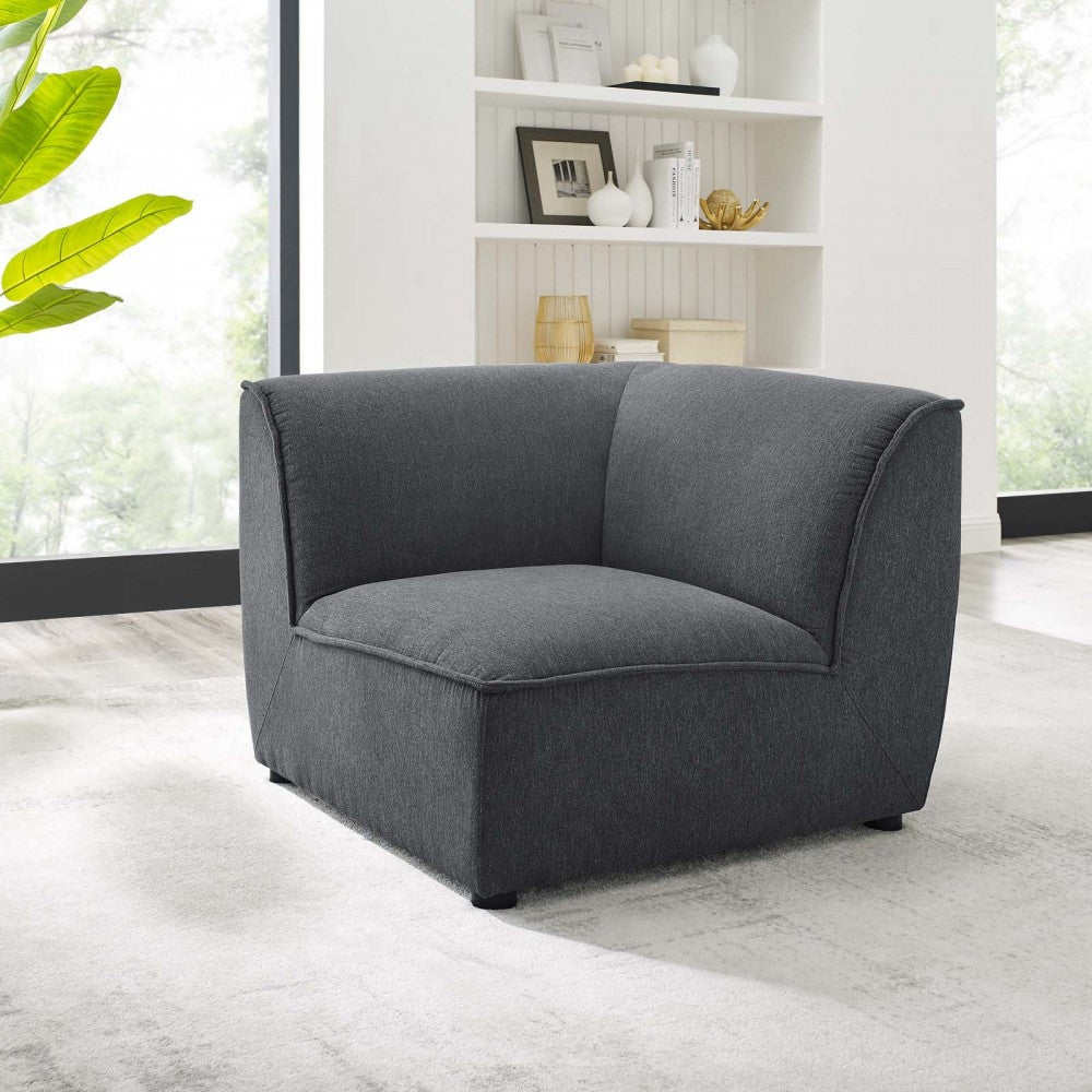 Comprise Corner Sectional Sofa Chair, Charcoal