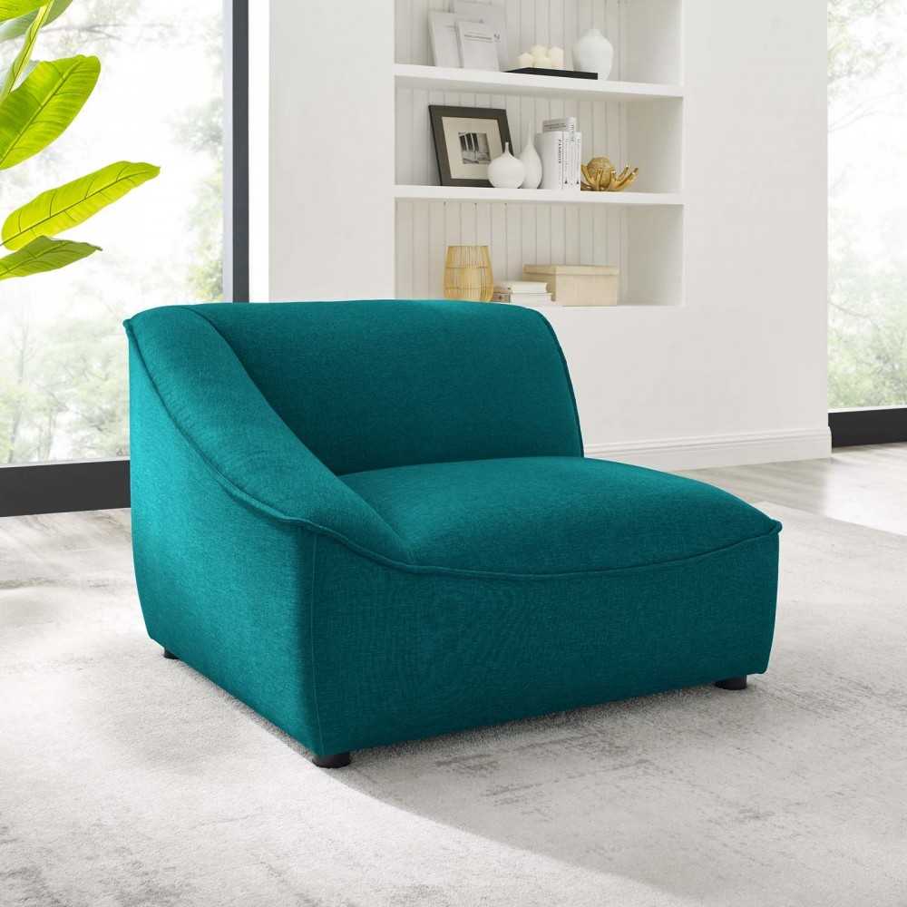 Comprise Left-Arm Sectional Sofa Chair, Teal