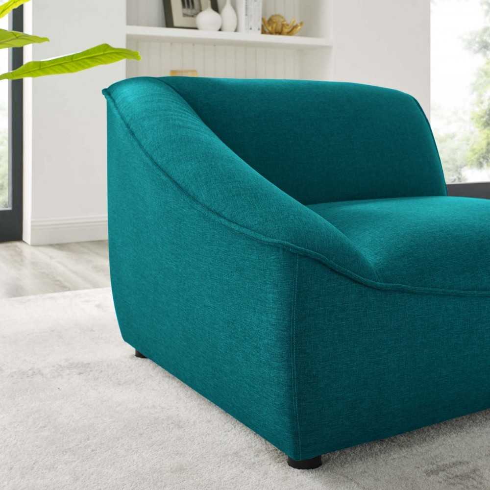Comprise Left-Arm Sectional Sofa Chair, Teal