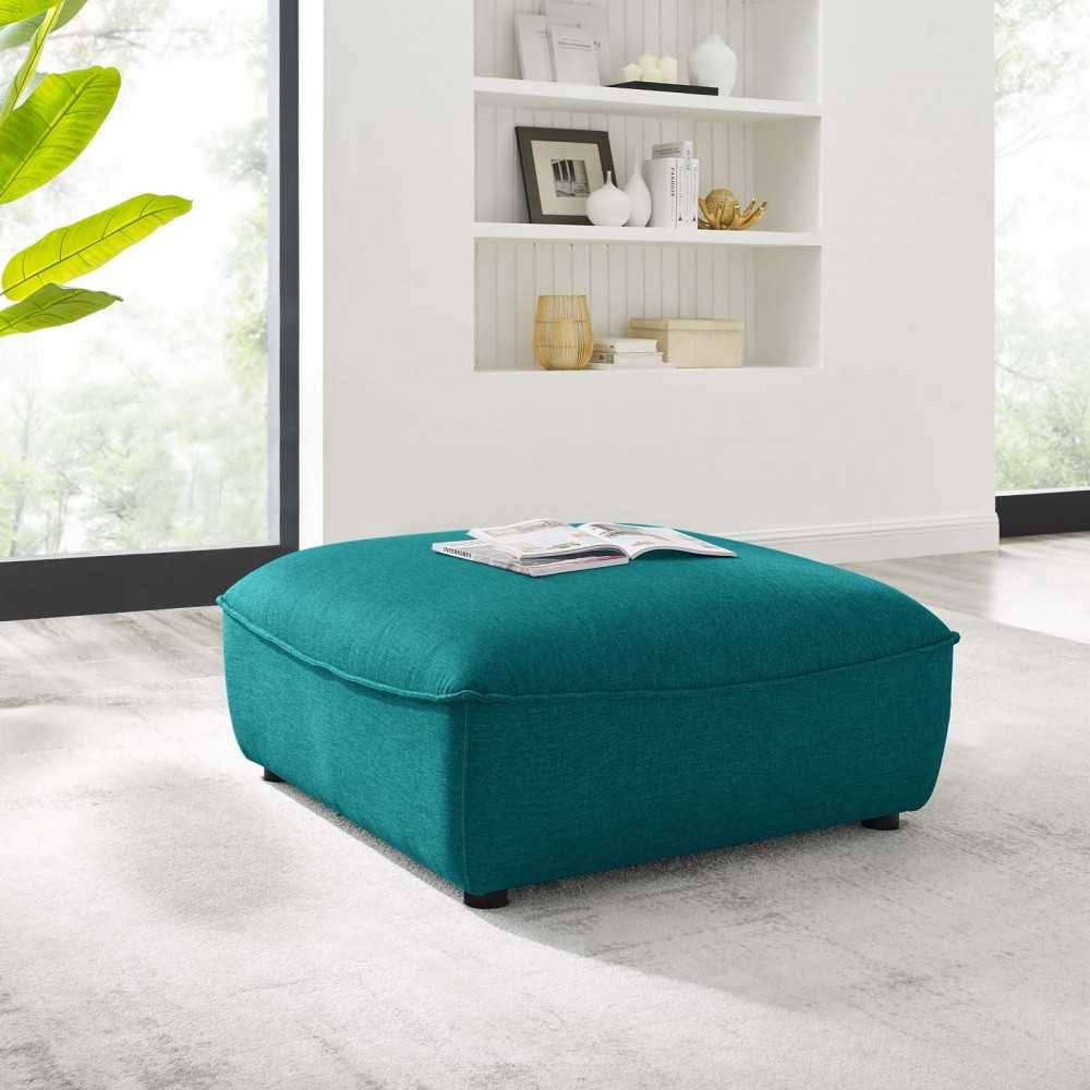 Comprise Sectional Sofa Ottoman, Teal