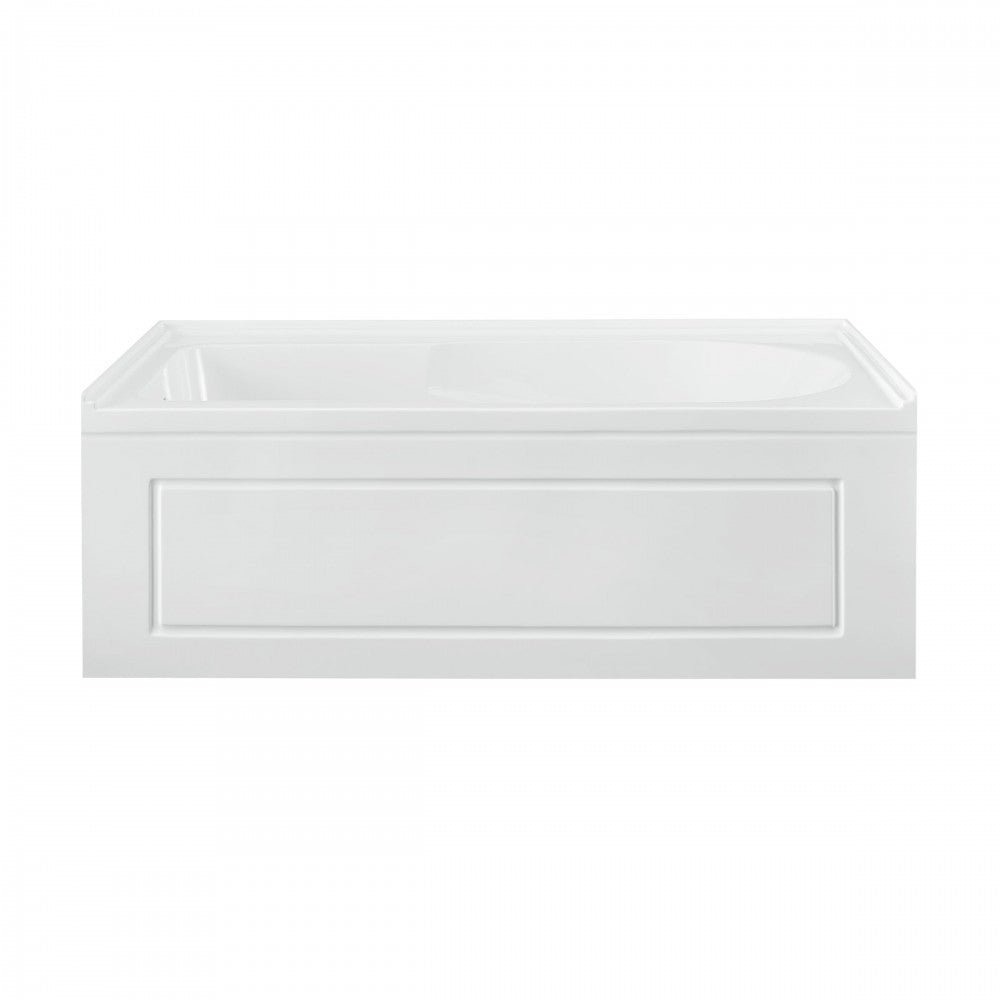 Concorde 60x32 Acrylic Glossy White, Alcove, Integral, LH Drain, Apron Bathtub