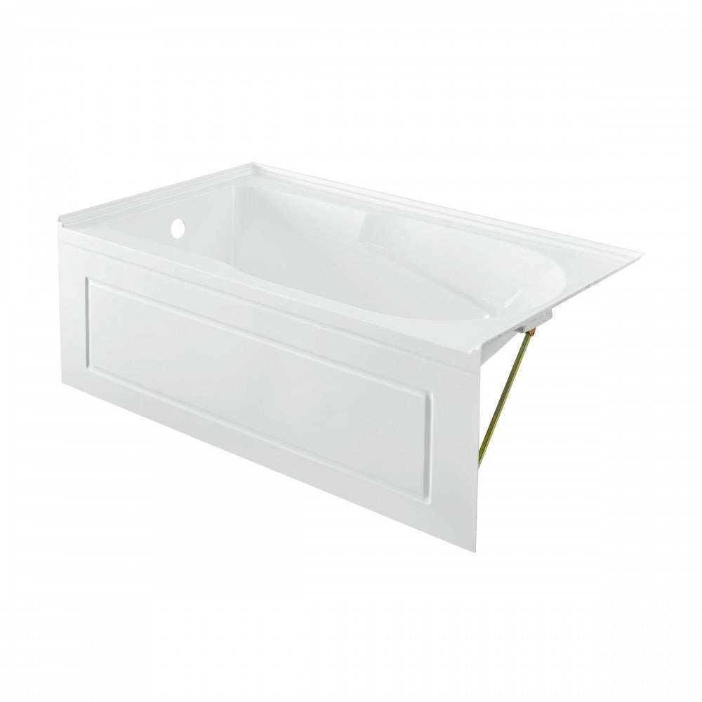 Concorde 60x32 Acrylic Glossy White, Alcove, Integral, LH Drain, Apron Bathtub