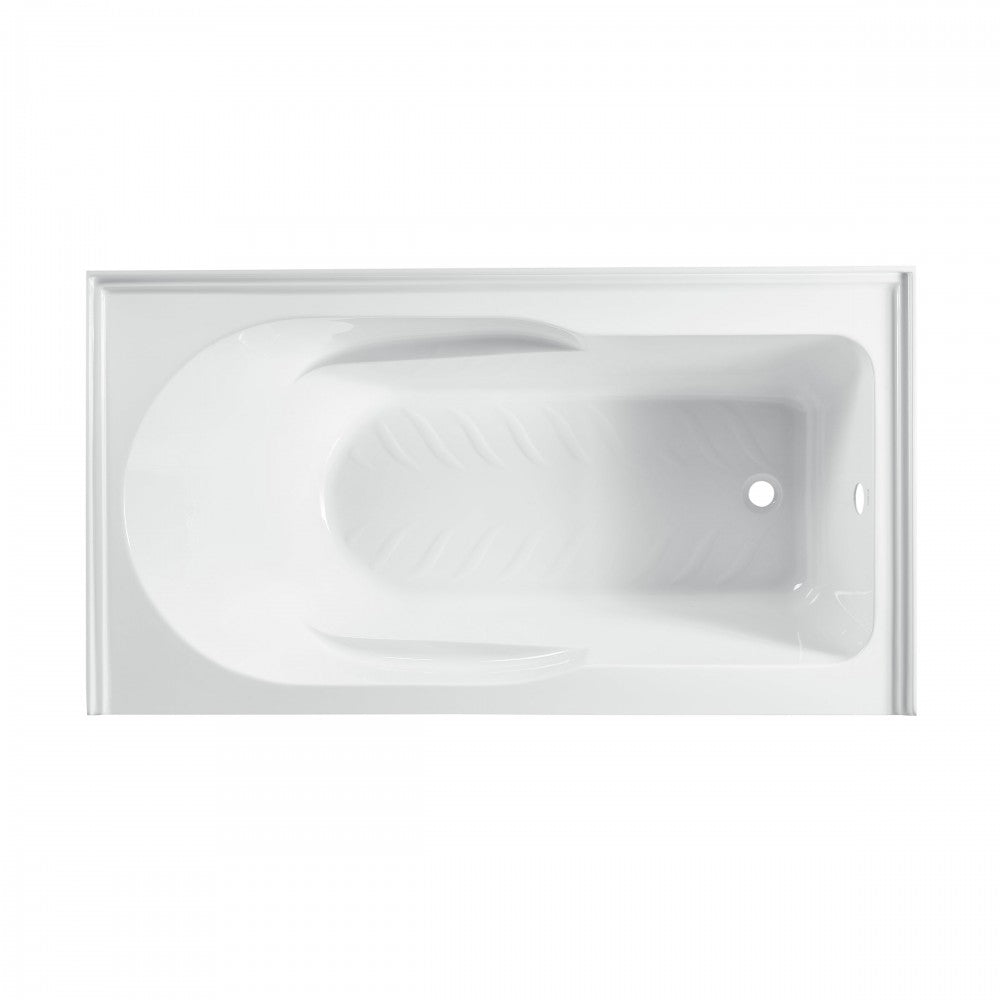Concorde 60x32 Acrylic Glossy White, Alcove, Integral, RH Drain, Apron Bathtub