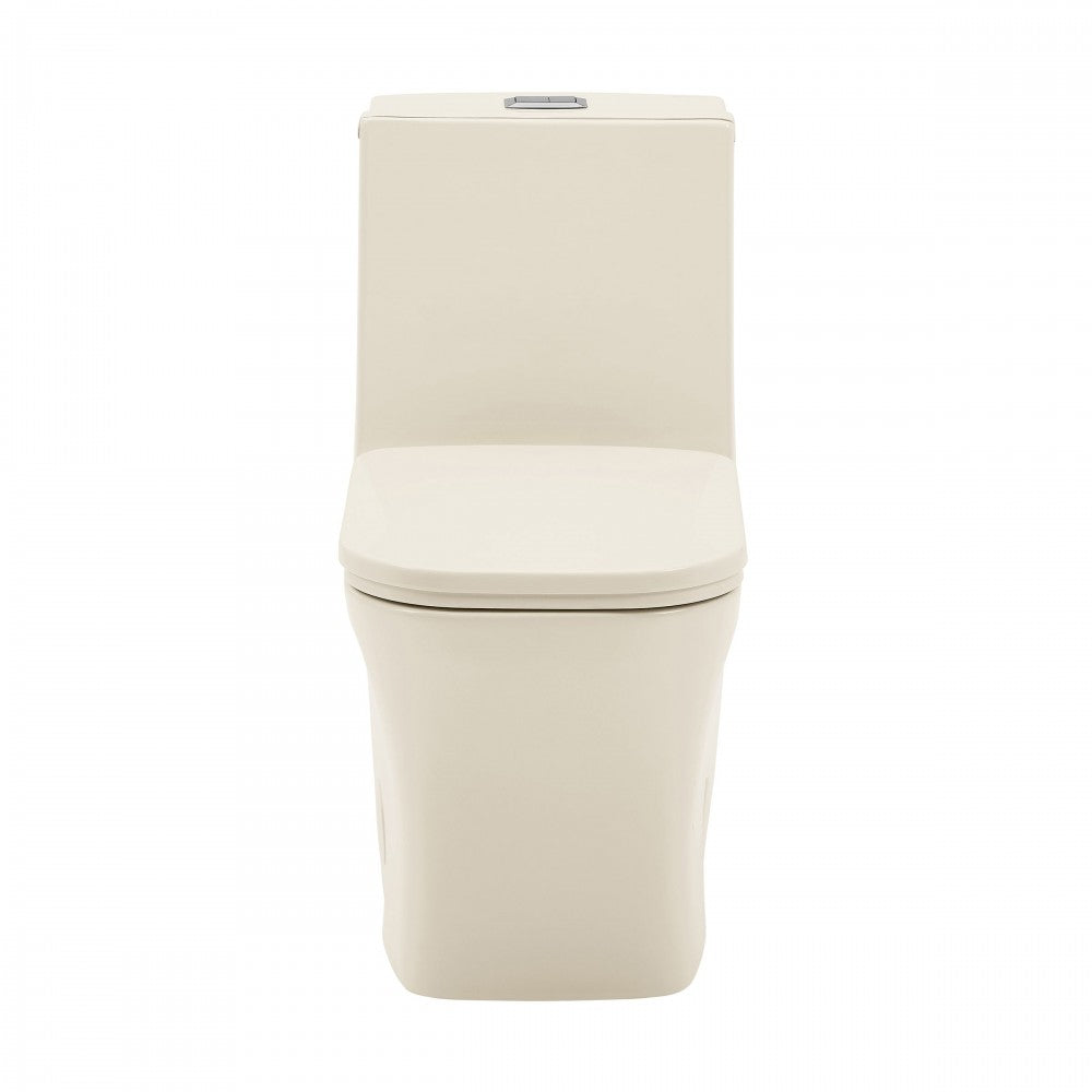 Concorde One Piece Square Toilet Dual Flush 1.1/1.6 gpf in Bisque