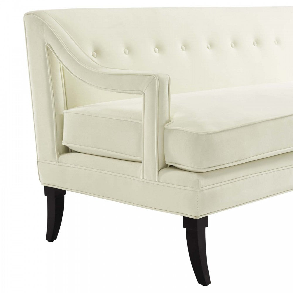 Concur Living Room Set Performance Velvet Set of 2, Ivory, EEI-4024-IVO-SET