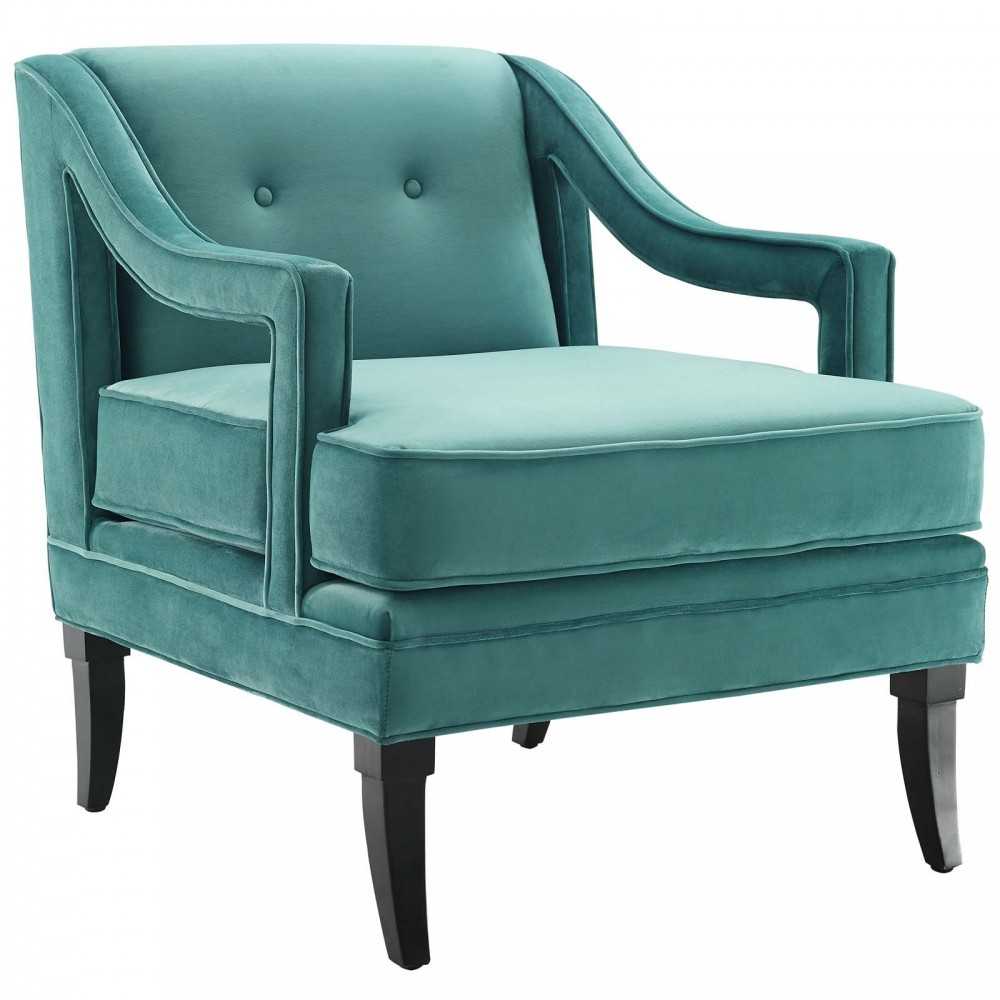 Concur Living Room Set Performance Velvet Set of 2, Teal, EEI-4024-TEA-SET