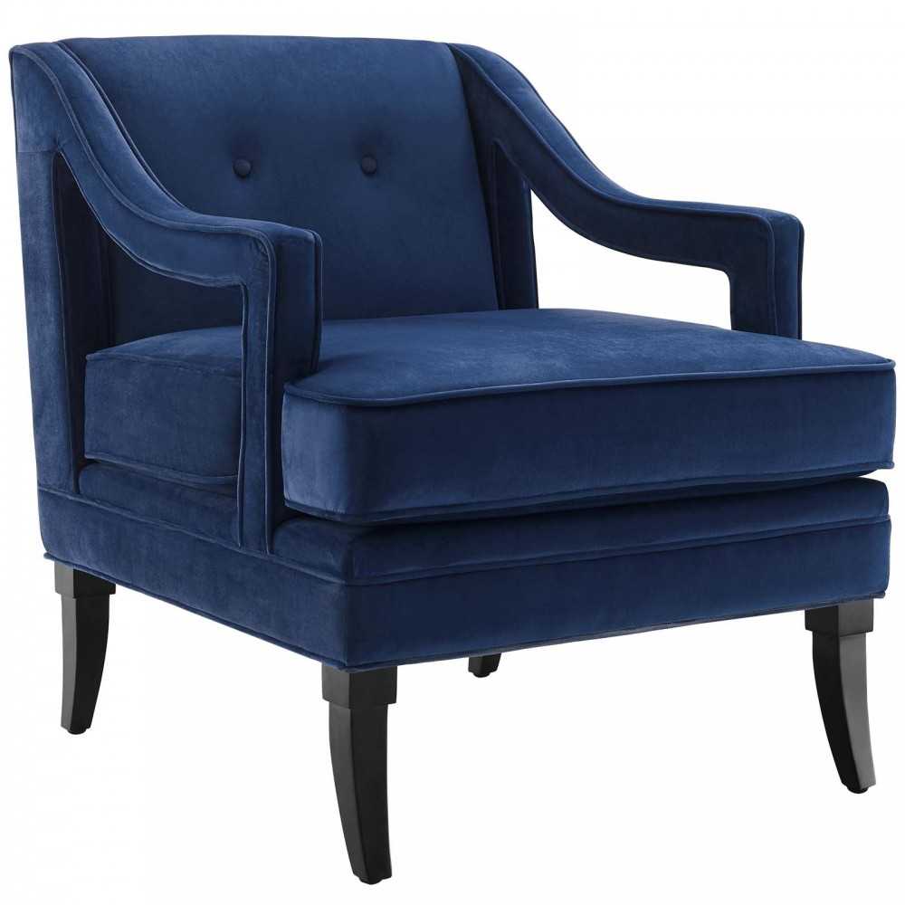 Concur Living Room Set Performance Velvet Set of 2, Navy, EEI-4026-NAV
