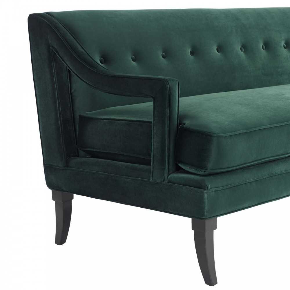 Concur Living Room Set Performance Velvet Set of 3, Green