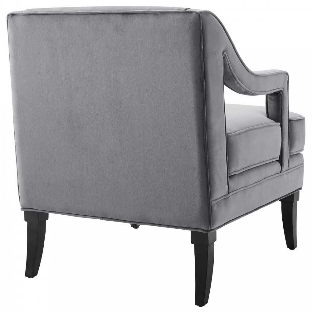 Concur Living Room Set Performance Velvet Set of 3, Gray