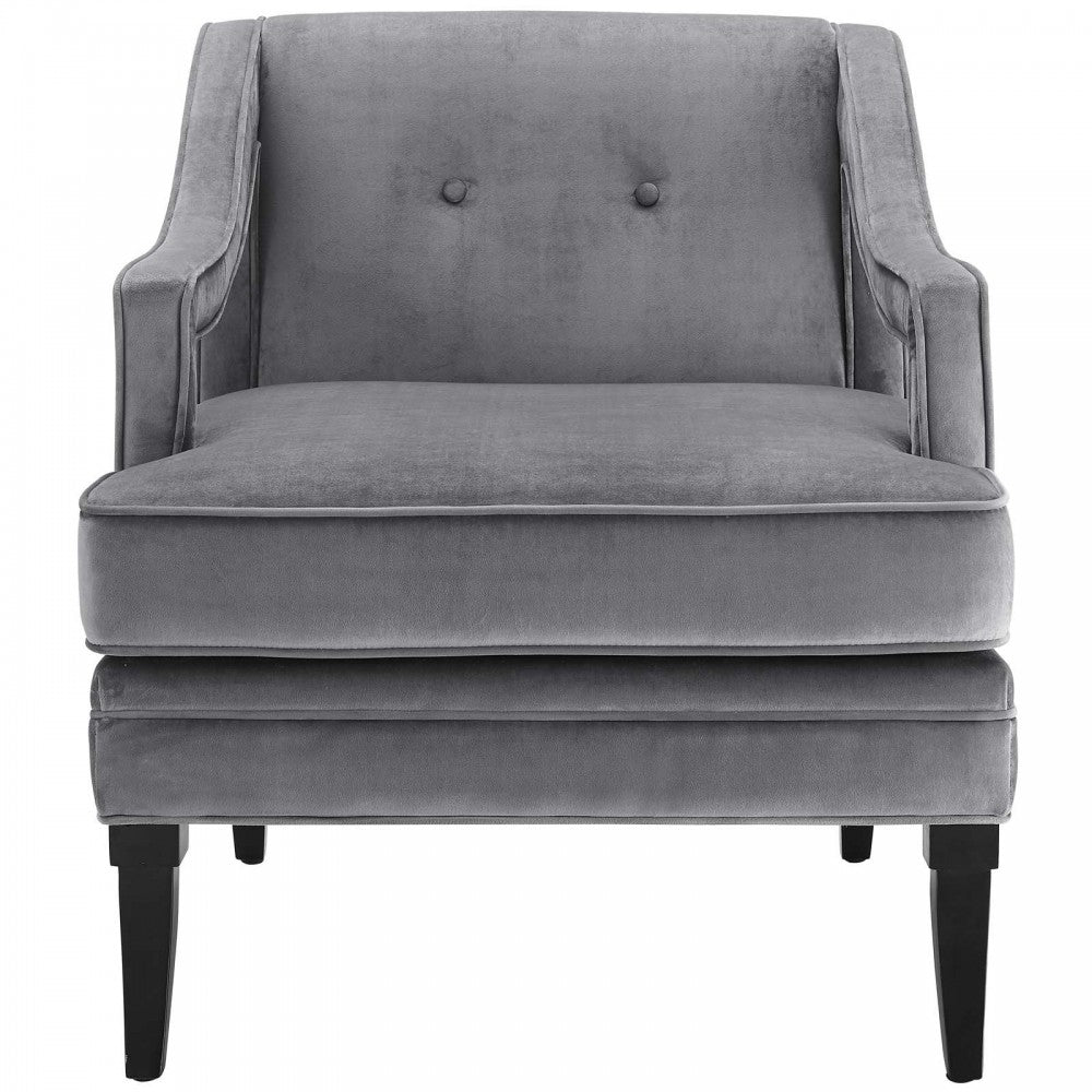 Concur Living Room Set Performance Velvet Set of 3, Gray