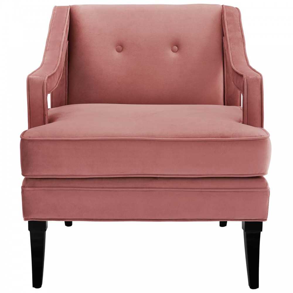 Concur Living Room Set Performance Velvet Set of 3, Dusty Rose