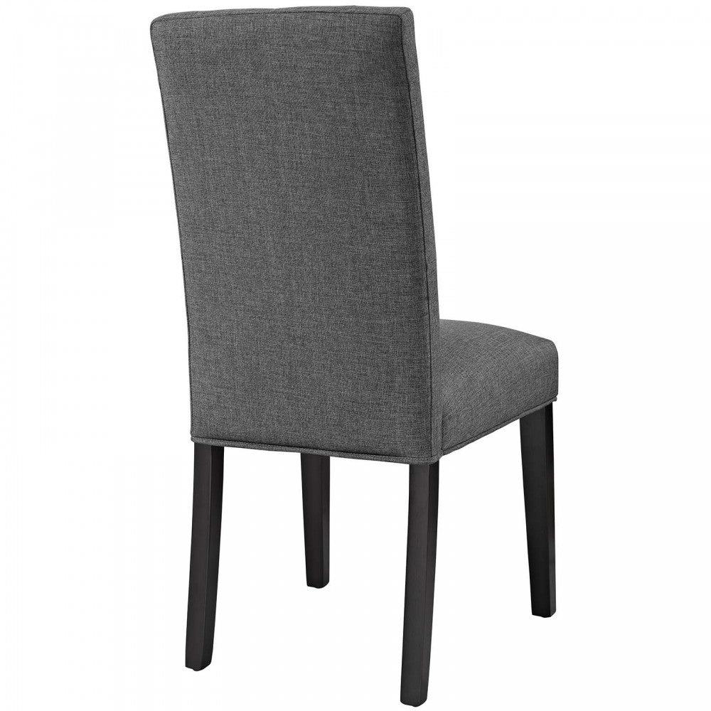Confer Dining Side Chair Fabric Set of 2, Gray
