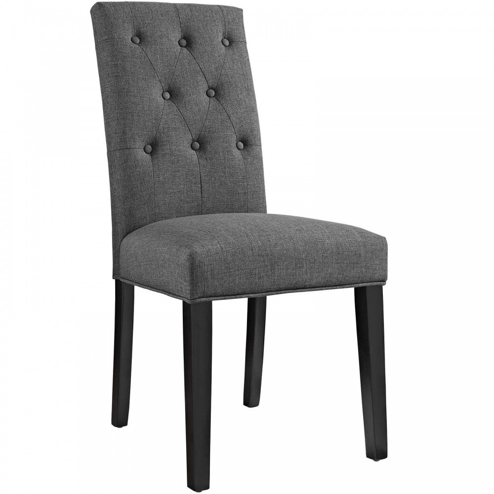 Confer Dining Side Chair Fabric Set of 2, Gray