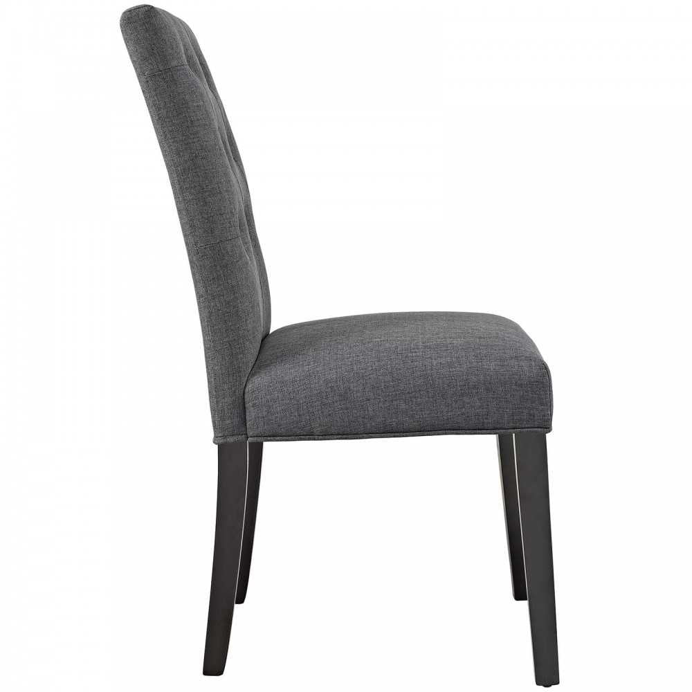 Confer Dining Side Chair Fabric Set of 2, Gray