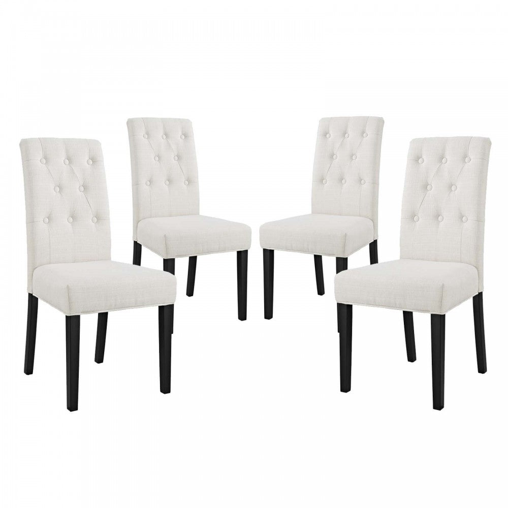 Confer Dining Side Chair Fabric Set of 4, Beige