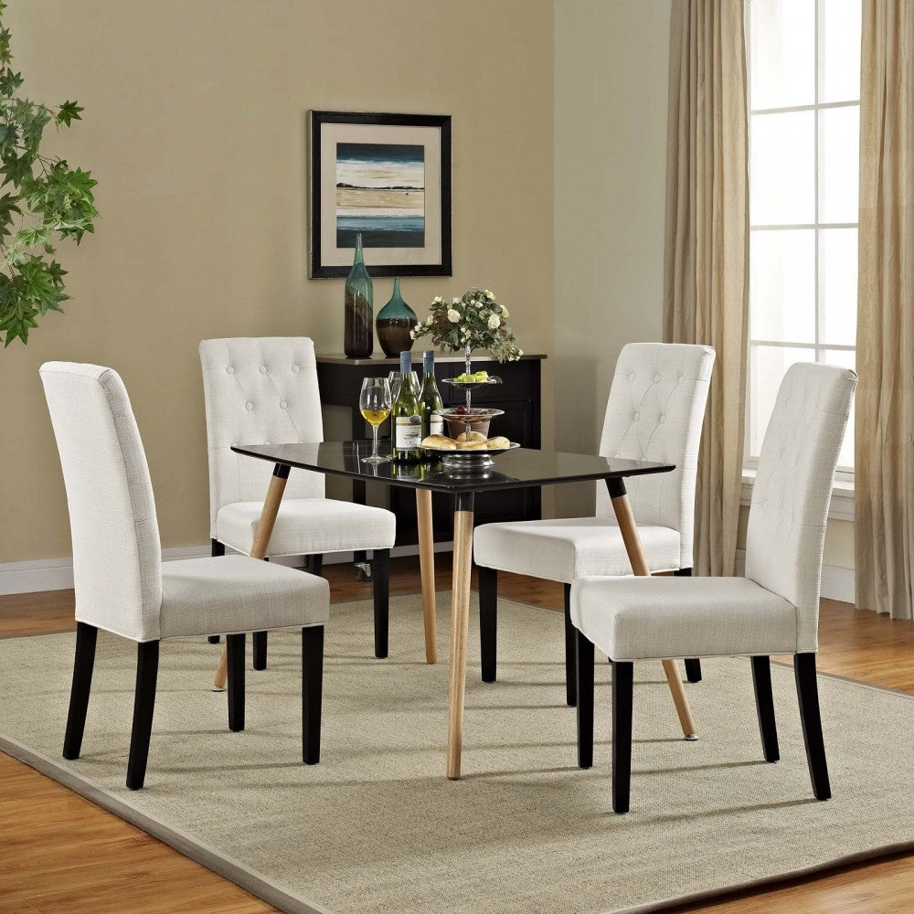 Confer Dining Side Chair Fabric Set of 4, Beige