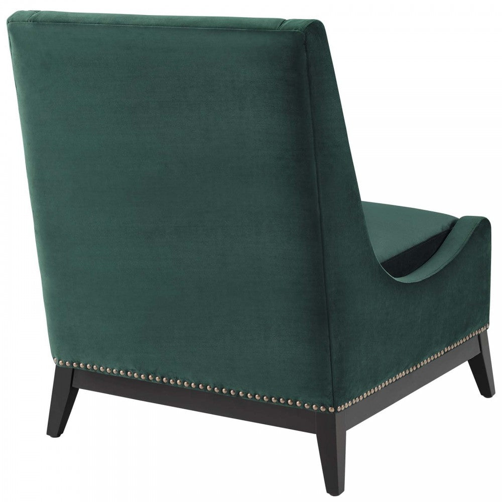 Confident Lounge Chair Upholstered Performance Velvet Set of 2, Green